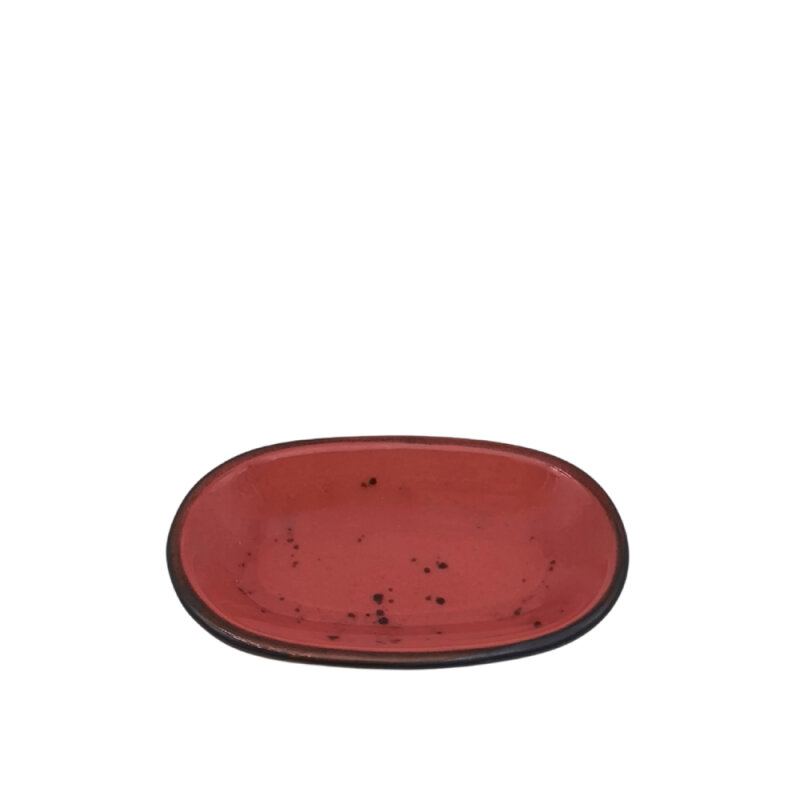 Tulu Porselen Klasik Kayık 12cm X 8cm Reactive 36 Kırmızı KL12KYR36 - 1