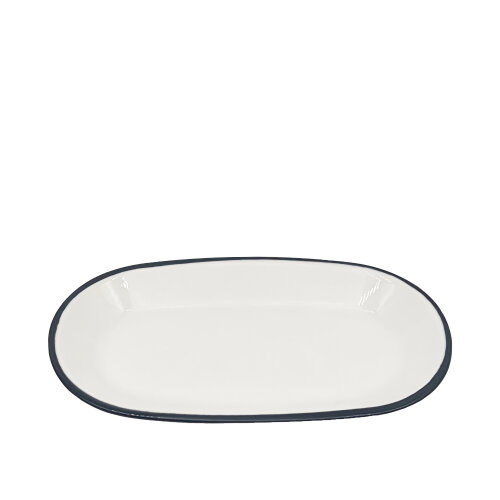 Zest Porcelain Klasik Kayık 29X17Cm-Riva Siyah - ZEST PORCELAIN