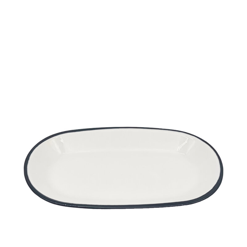 Zest Porcelain Klasik Kayık 29X17Cm-Riva Siyah - 1