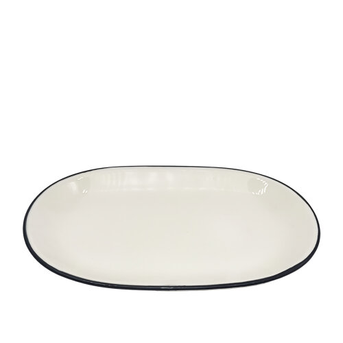 Zest Porcelain Klasik Kayık 32Cmx20Cm -Riva Siyah - ZEST PORCELAIN