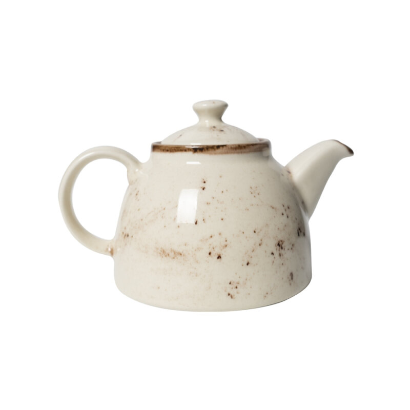 Zest Porcelain Klasik Küçük Demlik -Paris Krem - 1