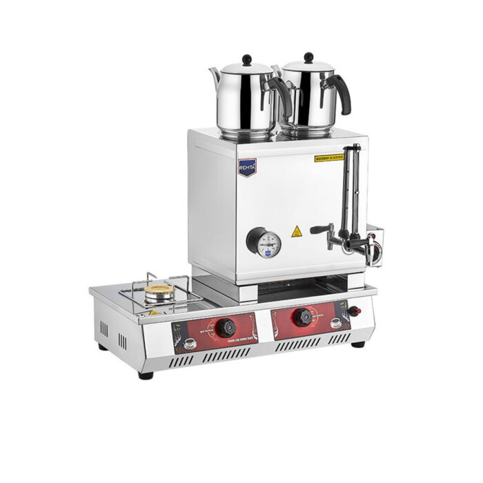 KRİSTAL 40 MD KAHVECİ TAKIMI LPG 28 LTR 2 DEMLİKLİ - 1