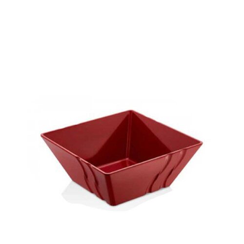 Külsan Gastro Boutique Luxor Köşeli 30x30 cm Kase Kırmızı+Kırmızı 23030.R - KÜLSAN