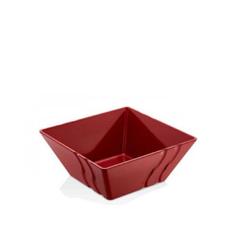 Külsan Gastro Boutique Luxor Köşeli 30x30 cm Kase Kırmızı+Kırmızı 23030.R - 1