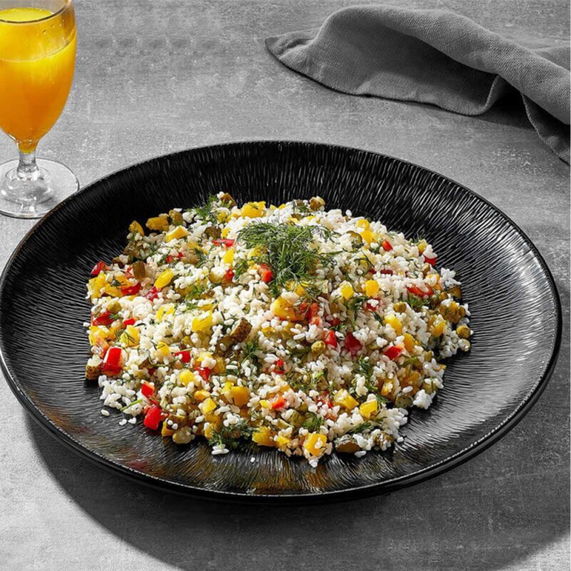 Külsan Gastro Boutique 45 cm Yuvarlak Servis Tabak Siyah 10945.BL - 2