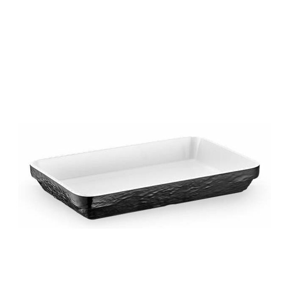 Külsan Gastro Boutique Dikdörtgen Küvet Siyah-Beyaz 35,6 x 24 cm 21136.CWBL