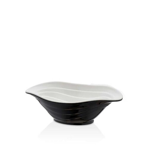 Külsan Gastro Boutique Düet Kase 23X16 cm Siyah-Beyaz 18023.CWBL - KÜLSAN