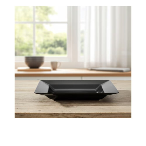 Külsan Kare Derin Servis Tabak Siyah 46 cm 10546.R - KÜLSAN