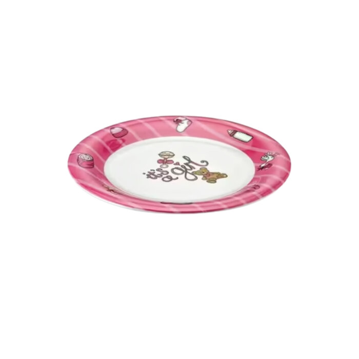 Külsan Soft Bebek Desenli 21 Cm Çukur Tabak Pembe - 1