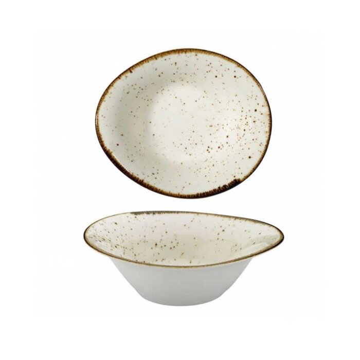 Kütahya Porselen Atlantis Kase Krem Benekli 130 mm - 1