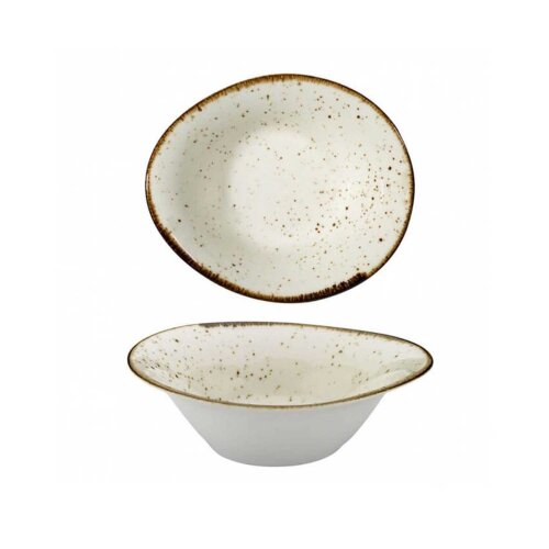 Kütahya Porselen Atlantis Kase Krem Benekli 130 mm - KÜTAHYA PORSELEN