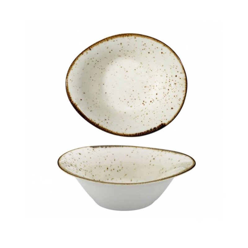 Kütahya Porselen Atlantis Kase Krem Benekli 130 mm - 1