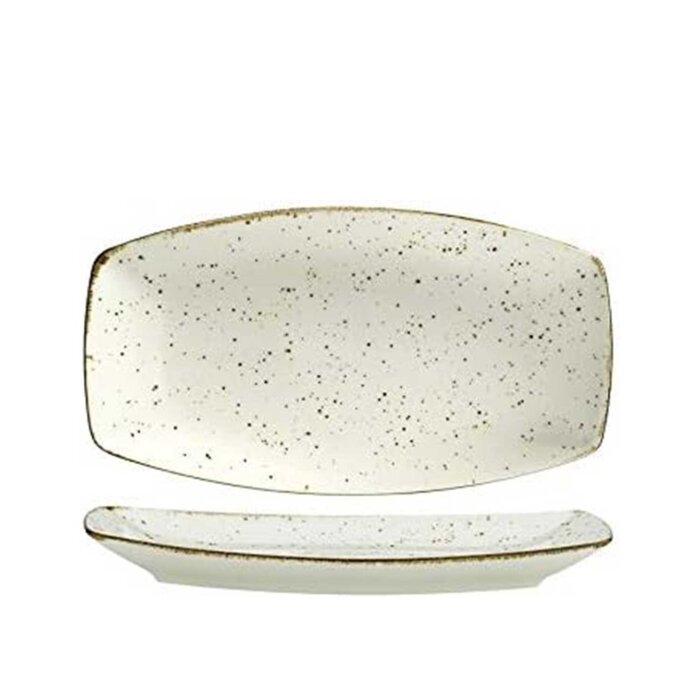 Kütahya Porselen Atlantis Bohem Kayık Tabak Krem File 250 mm - 1