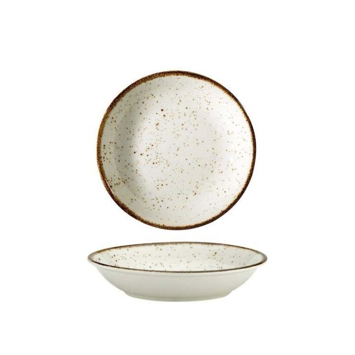 Kütahya Porselen Atlantis Enternasyonel Çukur Tabak Benekli Krem 200 mm - 1