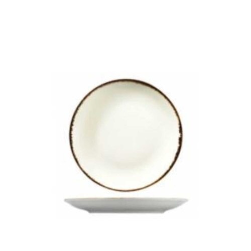 Kütahya Porselen Atlantis Enternasyonel Düz Tabak Krem File 21 cm - KÜTAHYA PORSELEN