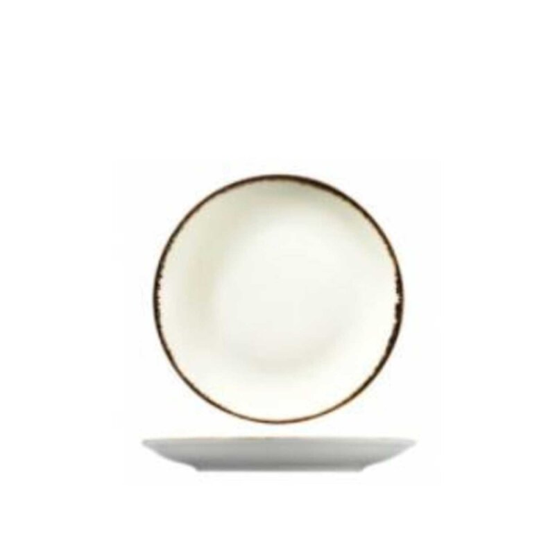 Kütahya Porselen Atlantis Enternasyonel Düz Tabak Krem File 21 cm - 1