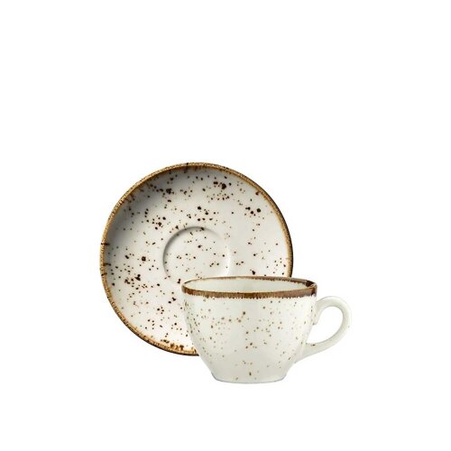 Kütahya Porselen Atlantis Lima Çay Fincan Krem Benekli - KÜTAHYA PORSELEN