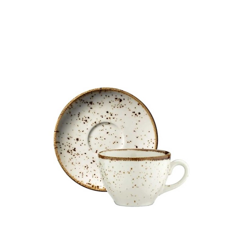 Kütahya Porselen Atlantis Lima Çay Fincan Krem Benekli - 1