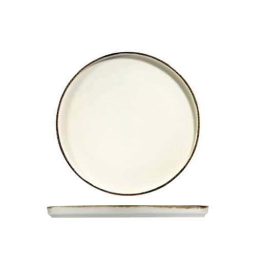 Kütahya Porselen Atlantis Rotondo Düz Tabak Bej Benekli File 28 cm - KÜTAHYA PORSELEN