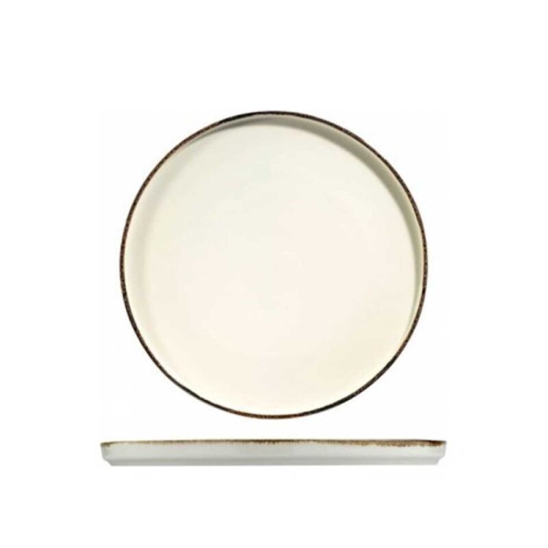 Kütahya Porselen Atlantis Rotondo Düz Tabak Bej Benekli File 28 cm - 1