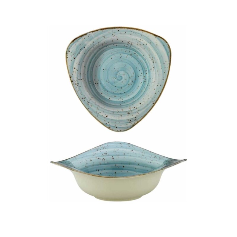 Kütahya Porselen Atlantis Suf Kase Mavi Benekli File 250 mm - 1