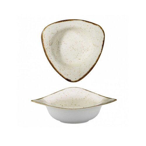 Kütahya Porselen Atlantis Suf Kase Krem Benekli File 250 mm - KÜTAHYA PORSELEN