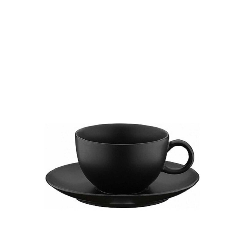 Kütahya Porselen Bueno Çay Fincanı Mat Siyah - 1
