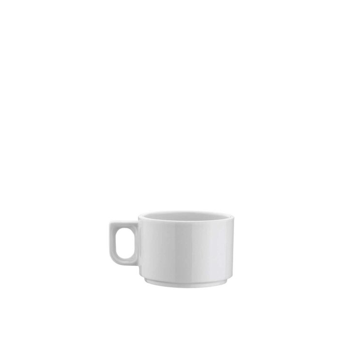 Kütahya Porselen Pera Otel Dekorsuz Çay Fincanı Tabaklı - 1