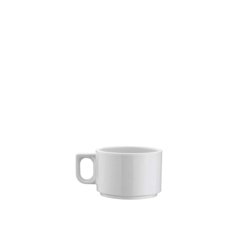 Kütahya Porselen Pera Otel Dekorsuz Çay Fincanı Tabaklı - 1