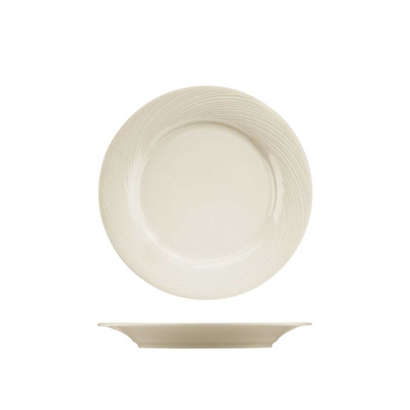 Kütahya Porselen Sempre Düz Tabak Krem 21 cm - 1