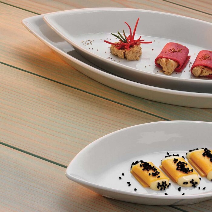 Kütahya Porselen Tavola Yaprak Kayık Tabak 210 mm - 2