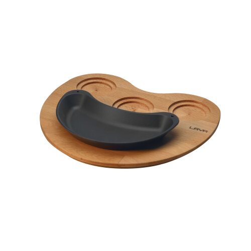 Lava Fajita Tavası Böbrek Şekilli 10X20 - LAVA