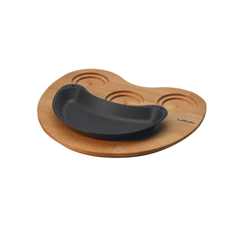 Lava Fajita Tavası Böbrek Şekilli 10X20 - 1