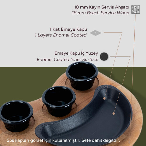 Lava Fajita Tavası Böbrek Şekilli 10X20 - 3