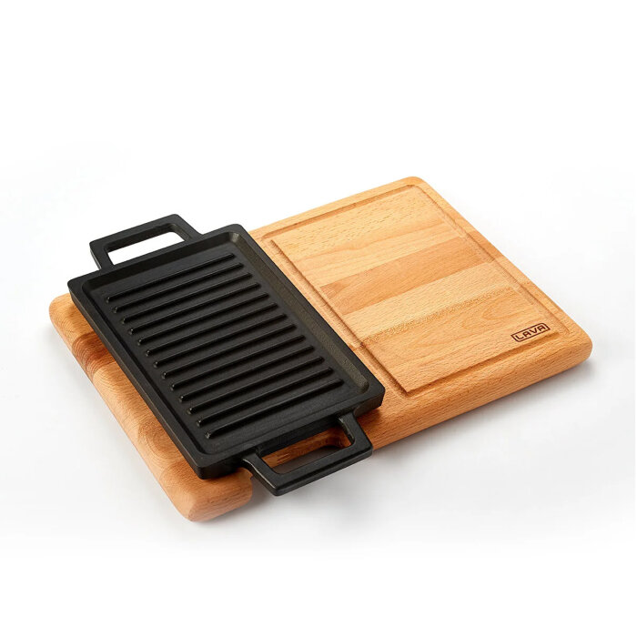 Lava Hot Plate Ve Ahşap Altlıklı Dikdörtgen - 1