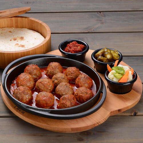 Lava Mini Yuvarlak Ç:20 Cm Tava Ve Ahşap Altlı - 3