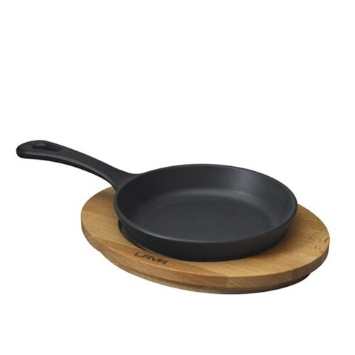 Lava Mini Yuvarlak Tava Ç:16 Cm Ahşap Altlık Stand - LAVA