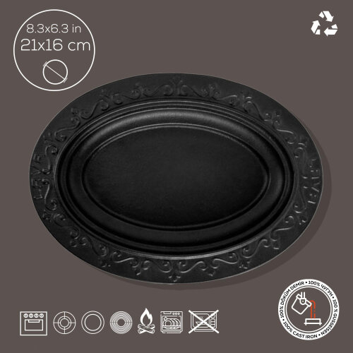Lava Oval Döner Kebap Tabağı Ölçü 21X16Cm - 3