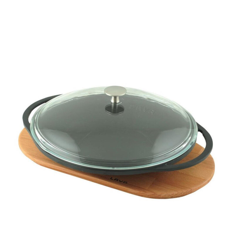 Lava Saç Kavurma Tavası Ç:20 Cam Kapaklı Atlıklı - 1