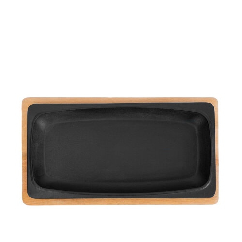 Lava Servis Tabağı 30X15 Cm Ahşap Altlıklı - 2