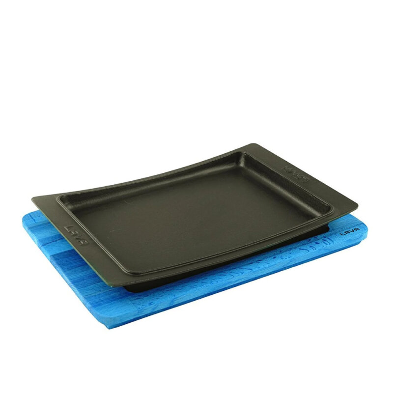 Lava Servis Tabağı Dikdörtgen 34X25 Cm Ahşağ Altlı - 1