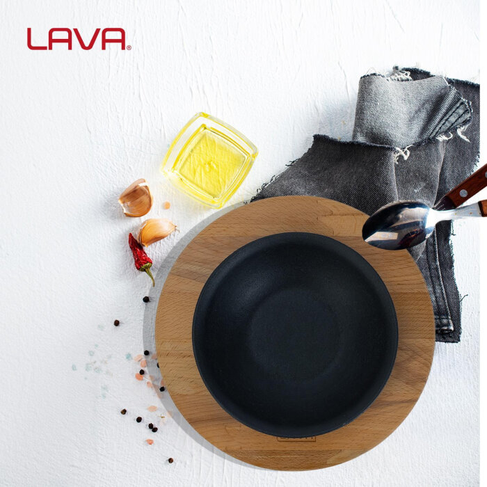 Lava Yuvarlak Kase Çap 14 Ahşap Altlıklı - 5