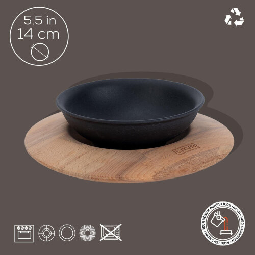 Lava Yuvarlak Kase Çap 14 Ahşap Altlıklı - 2