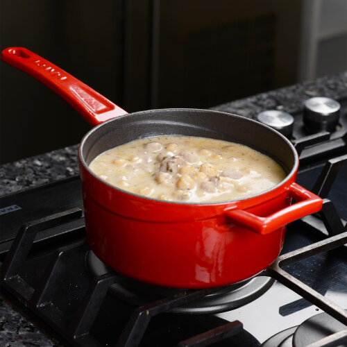 Lava Yuvarlak Saplı Tencere C16 (Sütlük) Kırmızı - 4