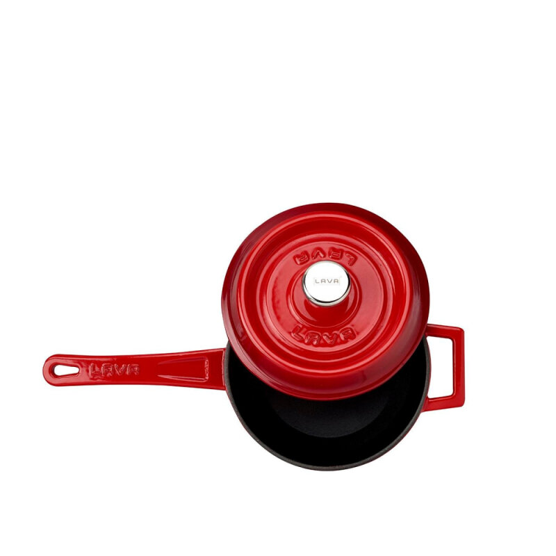 Lava Yuvarlak Saplı Tencere C16 (Sütlük) Kırmızı - 2