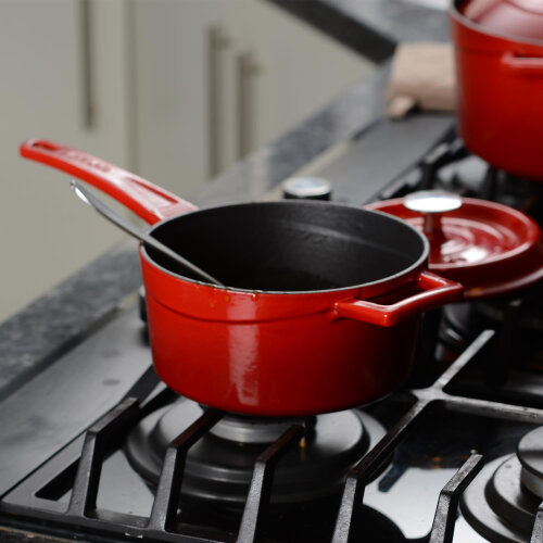 Lava Yuvarlak Saplı Tencere C16 (Sütlük) Kırmızı - 3
