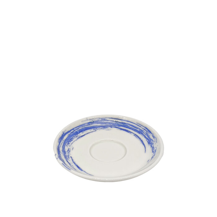 Tulu Porselen Luna Çay Fincan Tabağı-Cresent Mavi LN01CTDB1580 - 1