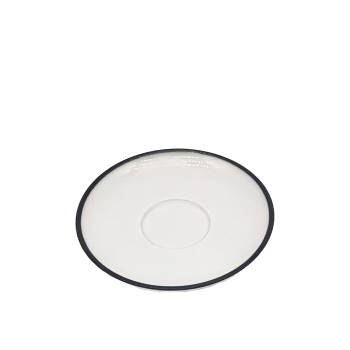 Zest Porcelain Luna Çay Fincan Tabağı -Riva Siyah - 1