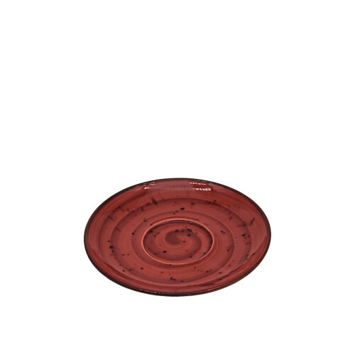 Tulu Porselen Luna Çay Fincan Tabağı-Reactive 36 Kırmızı LN01CTR36 - TULU PORSELEN