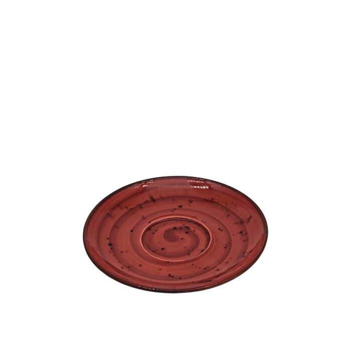 Tulu Porselen Luna Çay Fincan Tabağı-Reactive 36 Kırmızı LN01CTR36 - 1